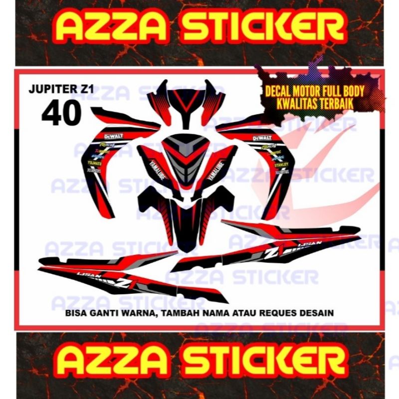 Sticker Decal  Motor Jupiter Z1 Full Body Stiker Jupiter Z1 Dekal Jupiter Z1 Full Body Yamaha Jupite