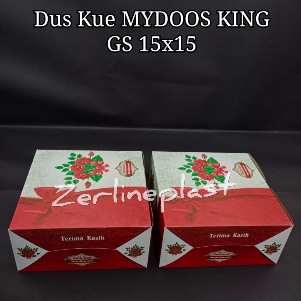 Dus Kue GS MYDOOS KING - Box Kue Makanan/Snack @100pcs