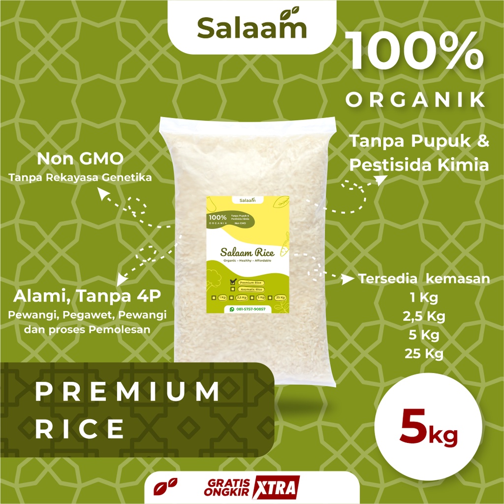 

Beras Organik Premium | 5 kg Zakat Fitrah Murah Berkualitas