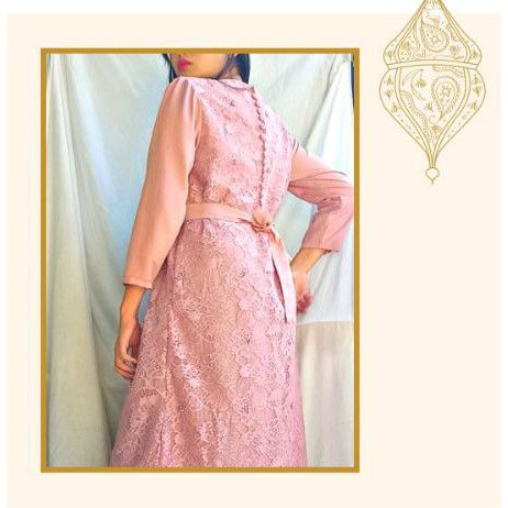 TUNIK BROKAT PAYET ROSE GOLD baju Lebaran