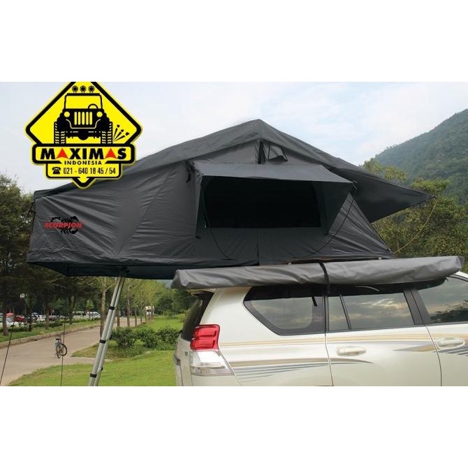 SCORPION Roof Top Tent 1,9m warna DARK GREY ( Tenda di atas Mobil )