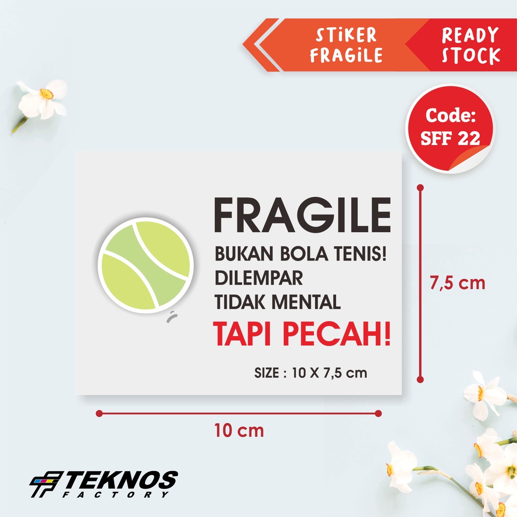 [100 pcs] STIKER STICKER FRAGILE UNIK LUCU BESAR MURAH