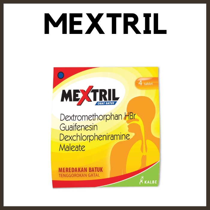 MEXTRIL TABLET isi 4 Obat Batuk Tablet Strip Tenggorokan Gatal