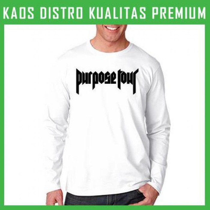 Kaos Purpose Tour Merchandise Logo 1 Lengan Panjang LPG-JTB01