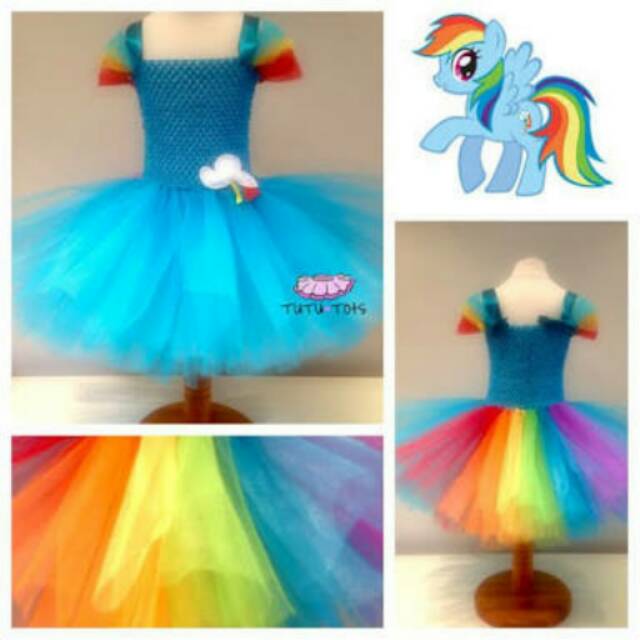 Dress tutu rainbow dash