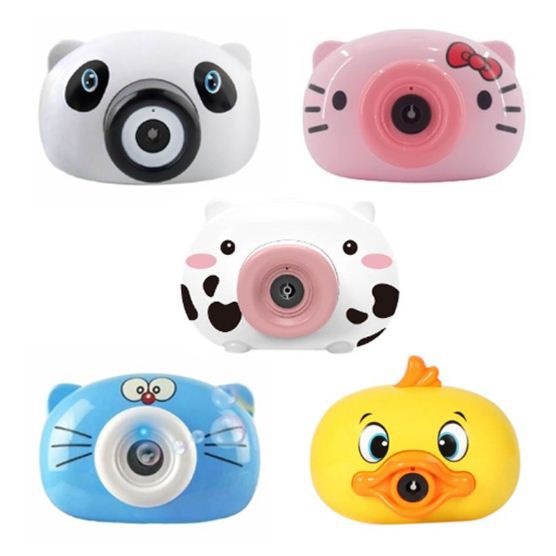 MAINAN ANAK BUBBLE CAMERA KAMERA GELEMBUNG SABUN KARAKTER SPIDERMAN HELLO KITTY DORAEMON TIGER