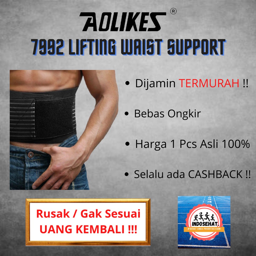 AOLIKES 7992 Waist Support / Lifting Belt Trimmer - Sabuk Gym Fitness