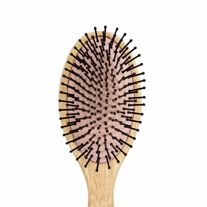 Sisir Miniso Nature Wooden Air Cushion Hairbrush-Medium Oval