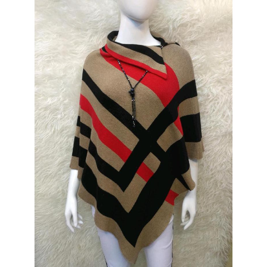 KUALITAS BAGUS PONCO KERAH OUTER SWEATER WANITA RAJUTAN IMPORT JAKET MANTEL FASHION CEPETAN..