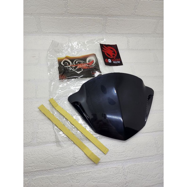 Visor Beat Karbu Merk Zoro - Hitam Polos dan Karbon Kualitas Import