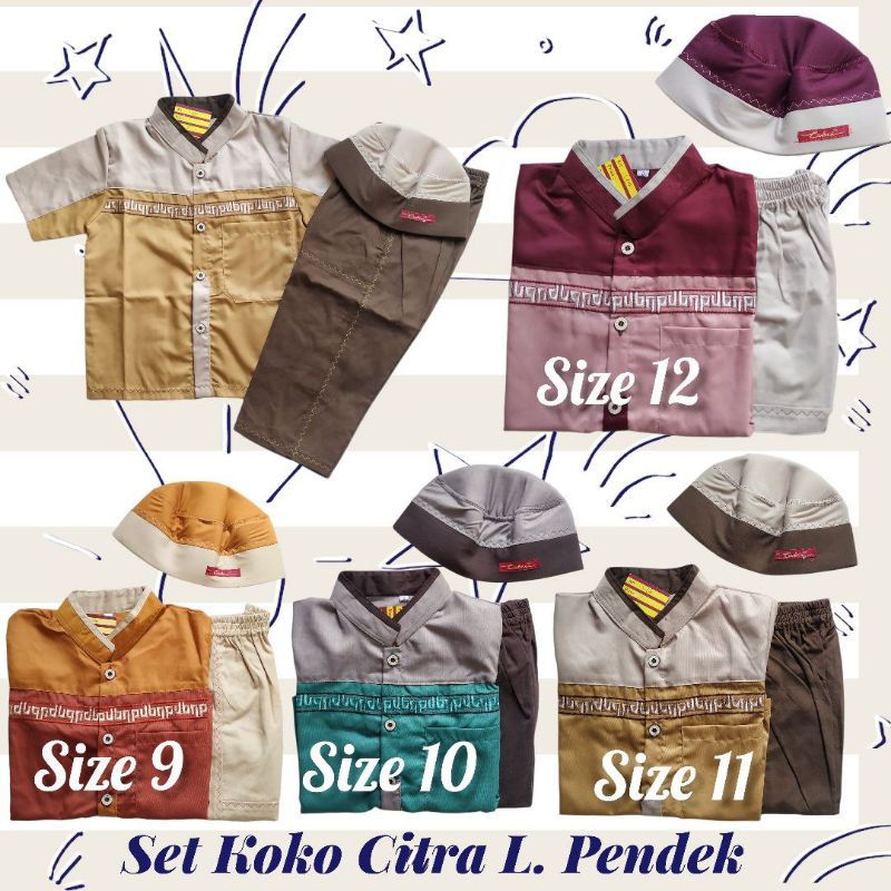 Setelan Koko Anak Laki Laki Citra Kids Usia 9 10 11 12 Tahun