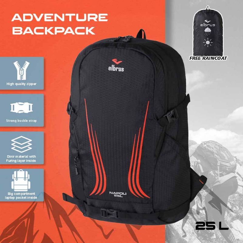 Tas Backpack Pria Wanita Terbaru 25 Liter Premium Material | Daypack Original | Tas Ransel Travelling Adventure Outdoor Kerja Sekolah