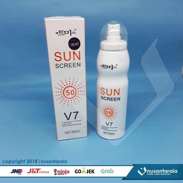 Promo      Sun Screen V7 Spray spf 50 . SunScreen Original V7 Korea      Murah