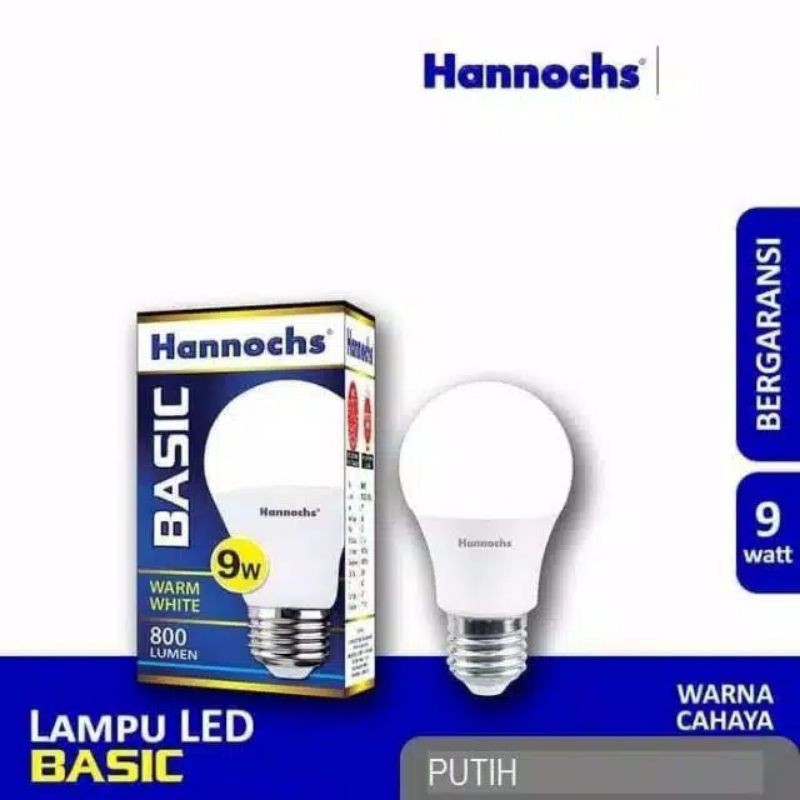 Lampu Bohlam Hannochs Led New Basic 9 Watt