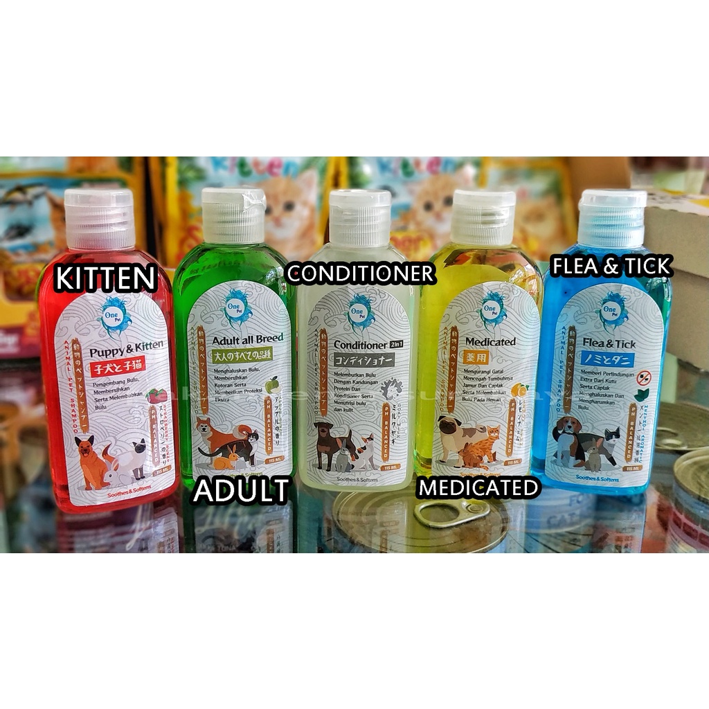 Shampoo One Pet 115 ml Kucing Anjing Kelinci Semua Hewan OnePet Shampo