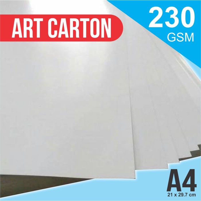 Jual KERTAS ART CARTON 230 Gsm A4 ( AC 230 21 CM X 29.7 CM ) Shopee