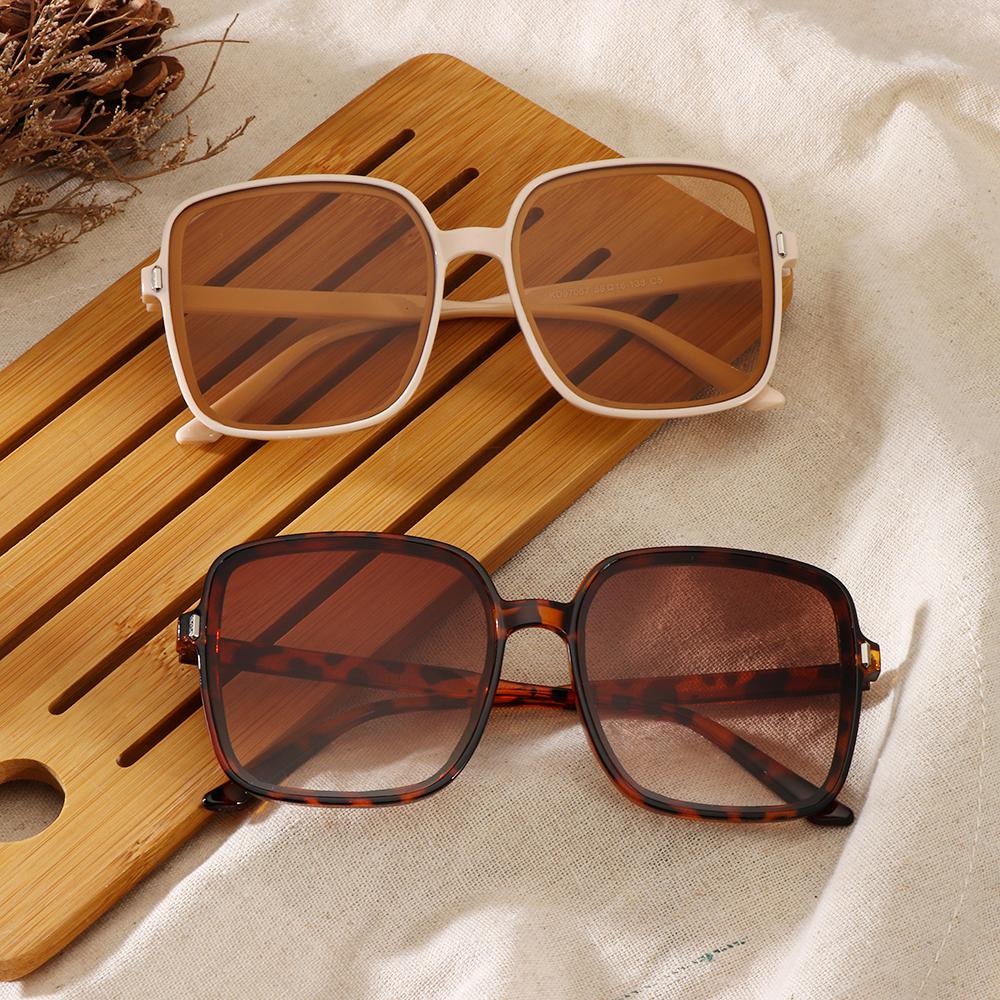 Nanas Oversized Sunglasses Mewah UV400 Vintage Bingkai Besar