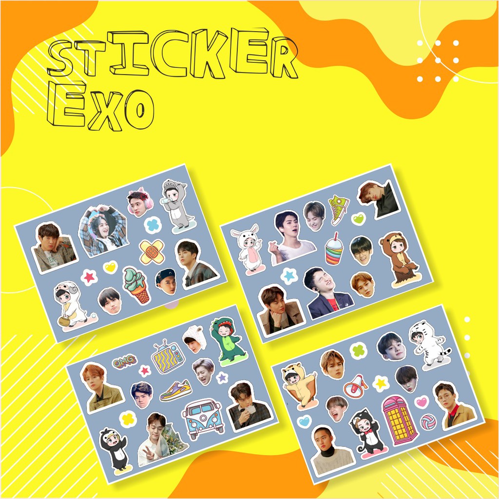 

STICKER KPOP MEMBER EXO FULL COLOUR [READY STOCK]
