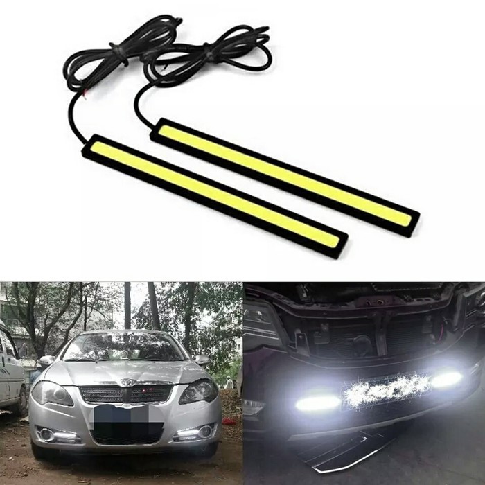 2Pcs 6W Lampu Led Drl Cob Plasma Senja Kabut Daytime Running Light Fog - Putih