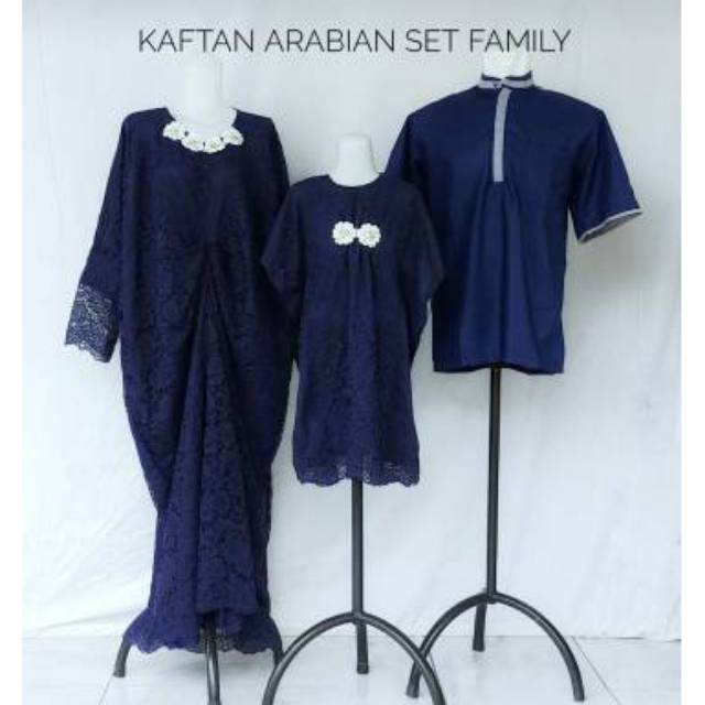 SARIMBIT KELUARGA KAFTAN ARABIAN COUPLE FAMILY/GAMIS KAFTAN LEBARAN FREE TURBAN