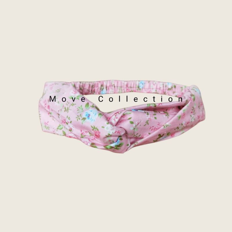 Bandana Silang Korea / Bando/Headband Dewasa Motif Bahan Katun Jepang