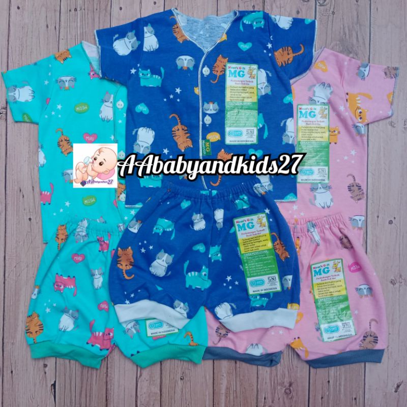 DAPAT 3STEL!!!MOMS GIFT SETELAN BAJU BAYI LENGAN PENDEK FULL PRINTING SNI HIGHT QUALITY