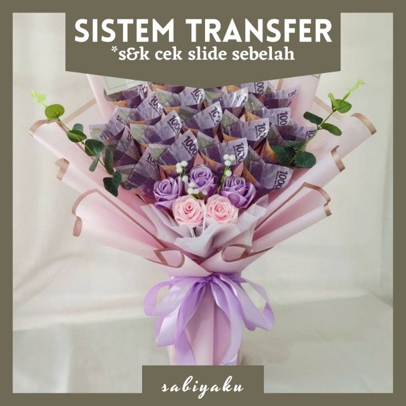 Bouquet Bunga Uang untuk Kado Pernikahan Wisuda Ulang tahun