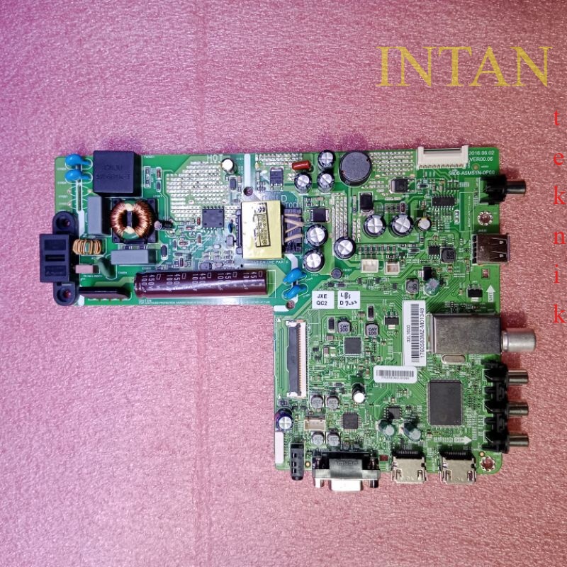mainboard mb mesin tv led TOSHIBA 32L1600VJ soket panel 60pin modul tv mobo mesin tv toshiba led .