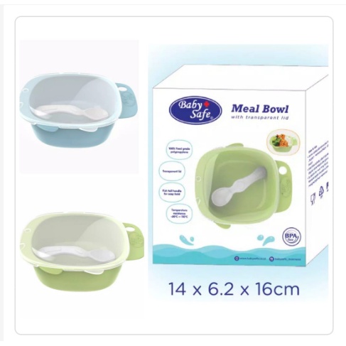 Baby Safe Wadah Makan Anak Bayi Meal Bowl with Transparent Lid B356