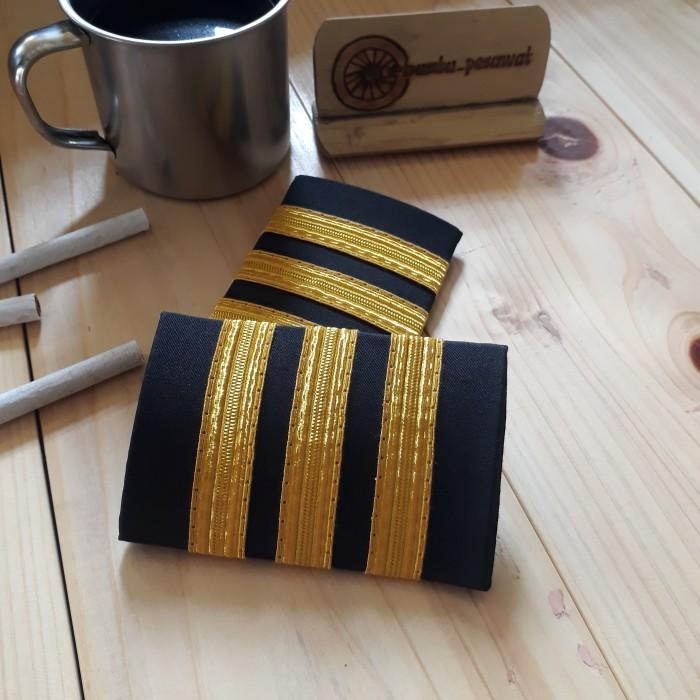 bar pilot - bar pangkat - epaulette tiga gold