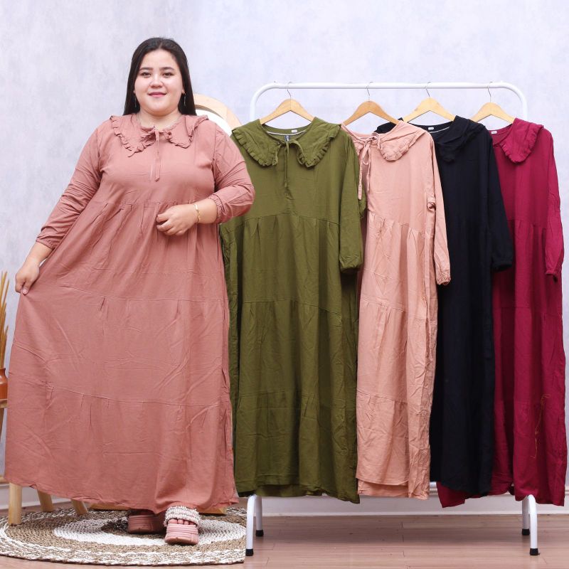 [COD] MIDI DRESS KOREA | MIDI DRESS MUSLIM | MIDI DRESS KEKINIAN | DASTER LENGAN PANJANG BIG SIZE LD