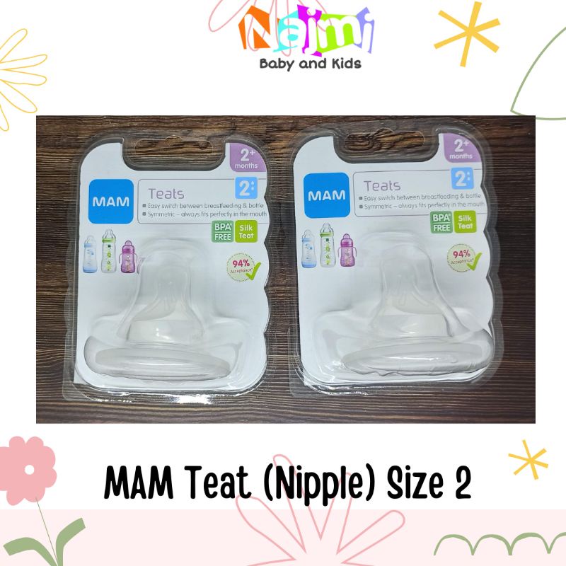 MAM Teat Size 2 3 X isi 1 dan 2 pcs / Dot Nipple Botol MAM Austria