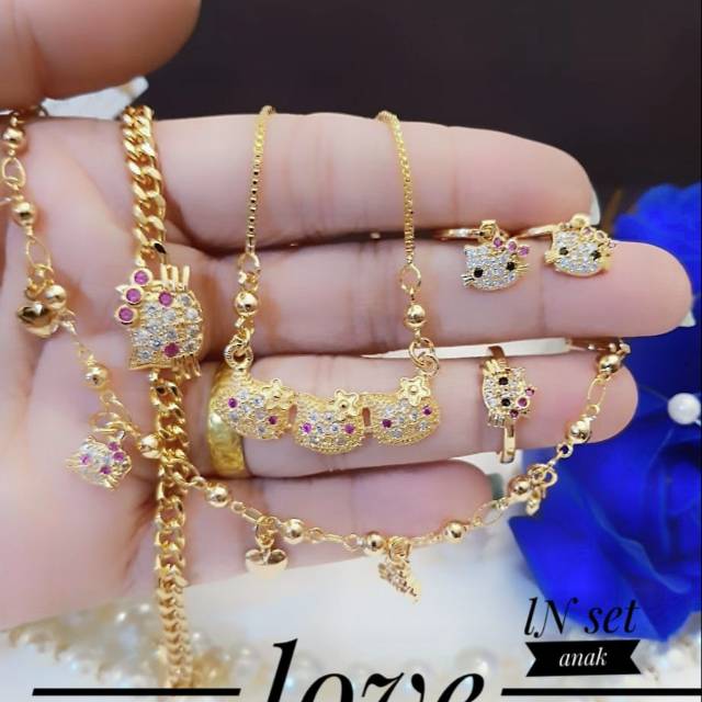 Xuping set perhiasan anak lapis emas 18k 3048k