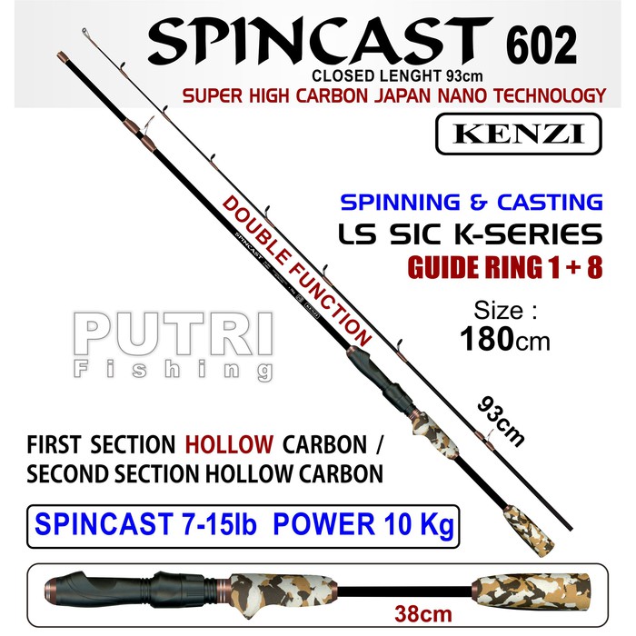 Grosir JORAN KENZI SPINCAST 602 7-15lb Power 10 Kg Keren