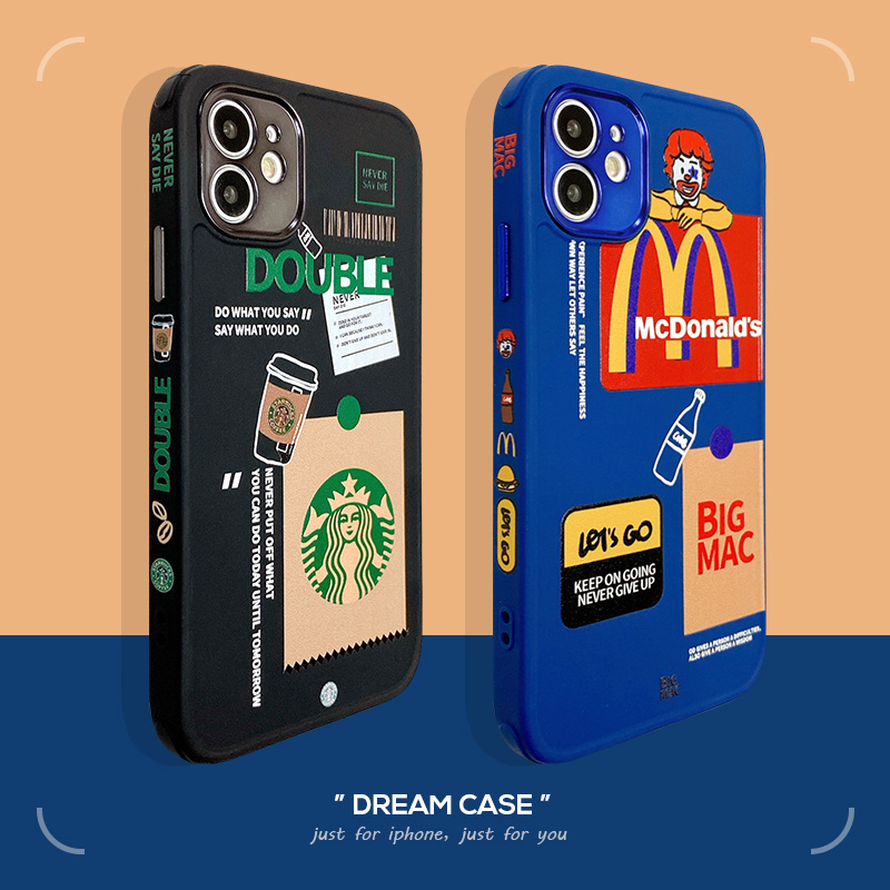 Soft Case Desain Starbucks Mcdonald 's Dapat Dilepas Untuk Iphone 11 Pro Max 7 8 Plus X Xr Xs Max Se2020