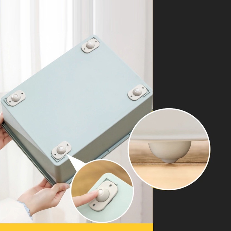 4pcs/set 360° Rotation Self-Adhesive Swivel Casters Universal Furniture Wheel Castor Roller for Storage Box Platform Dustbin Paste Pully