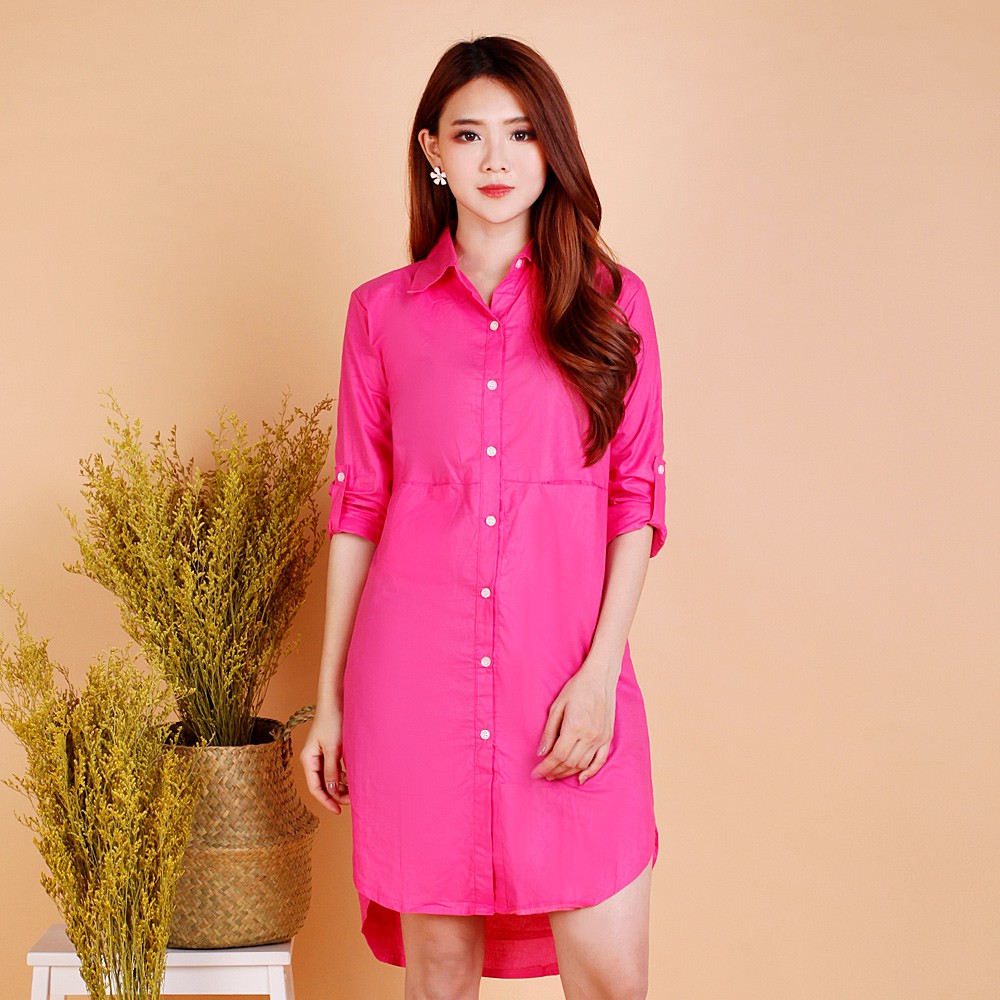 Tunik Kemeja lengan Panjang Wanita model terbaru - TheXshop new Sephia