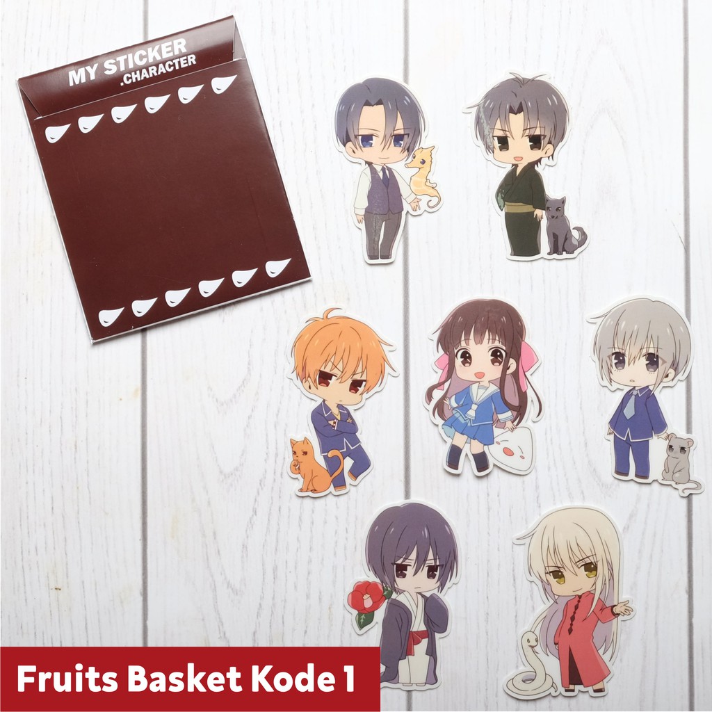 Sticker Anime Terlengkap - Stiker Fruits Basket - 1 Set isi 7