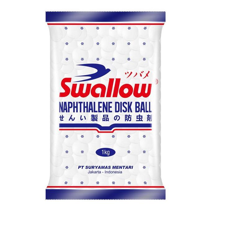 Paling Terkini Kamper putih kiloan kapur barus Swallow Naphthalene Disk Ball 1 kg