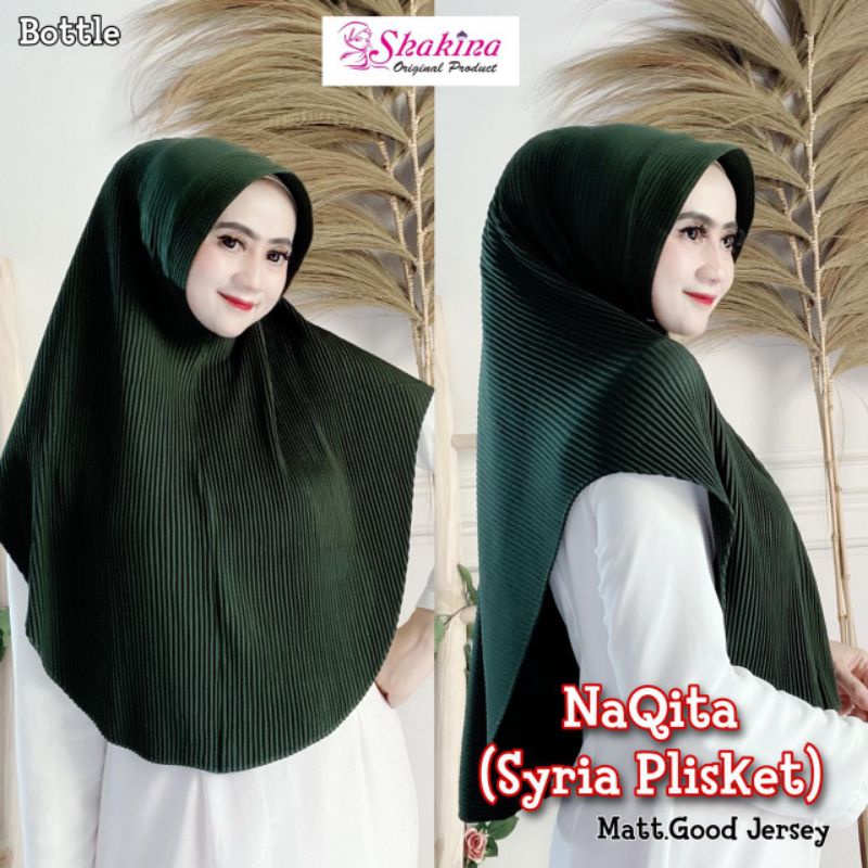 Jilbab Bergo Syria Daily Naqita Moms Plisket Original Shakina-Bottle
