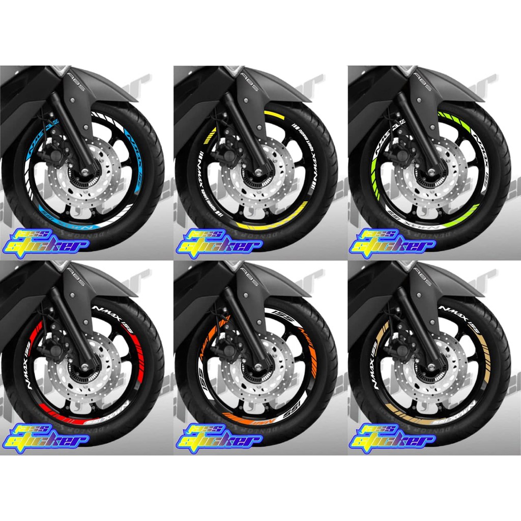 COD STICKER VELG NMAX / STIKER PELEK NMAX / VARIASI PELEK PCNMAX / AKSESORIS  PELEK NMAX