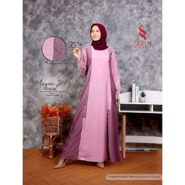 [READY] SEPLY GAMIS MEYRA 24 PINK DAN CARAMEL GREY