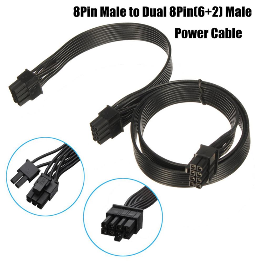 Kabel Listrik Agustina 8Pin Male PCI-E Male to Male Dual 8Pin Video Graphics Power Extension