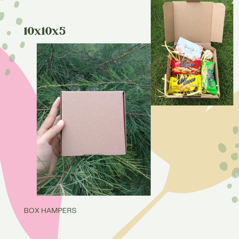 

Box Hampers ukuran 10x10x5