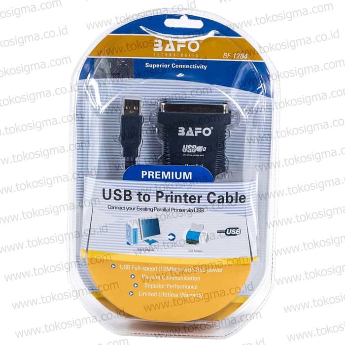 KABEL USB TO PRINTER LPT IEEE 1284 BAFO BF-1284 PREMIUM DB-36 PARALLEL DOT MATRIX