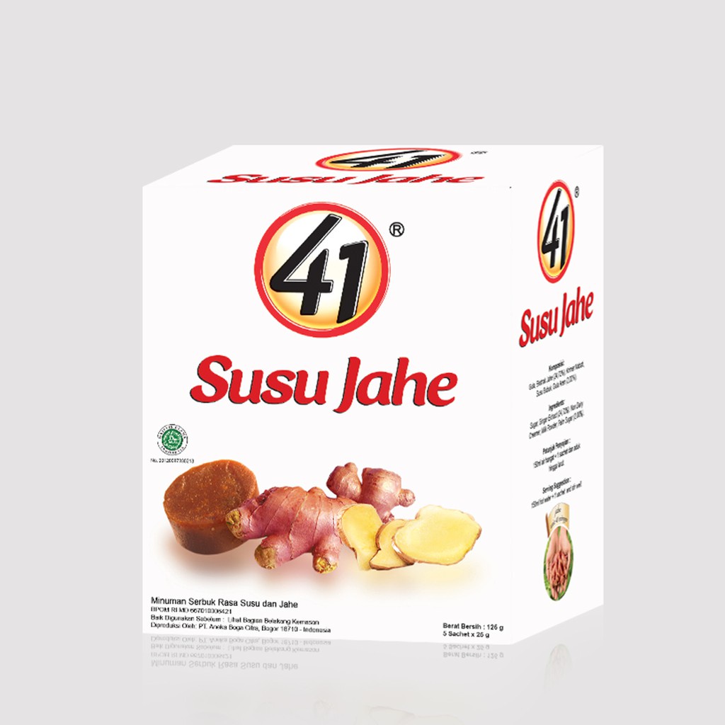 Jahe 41 | Susu Jahe Box Isi 5 Sachet | Minuman Serbuk Susu &amp; Jahe 41