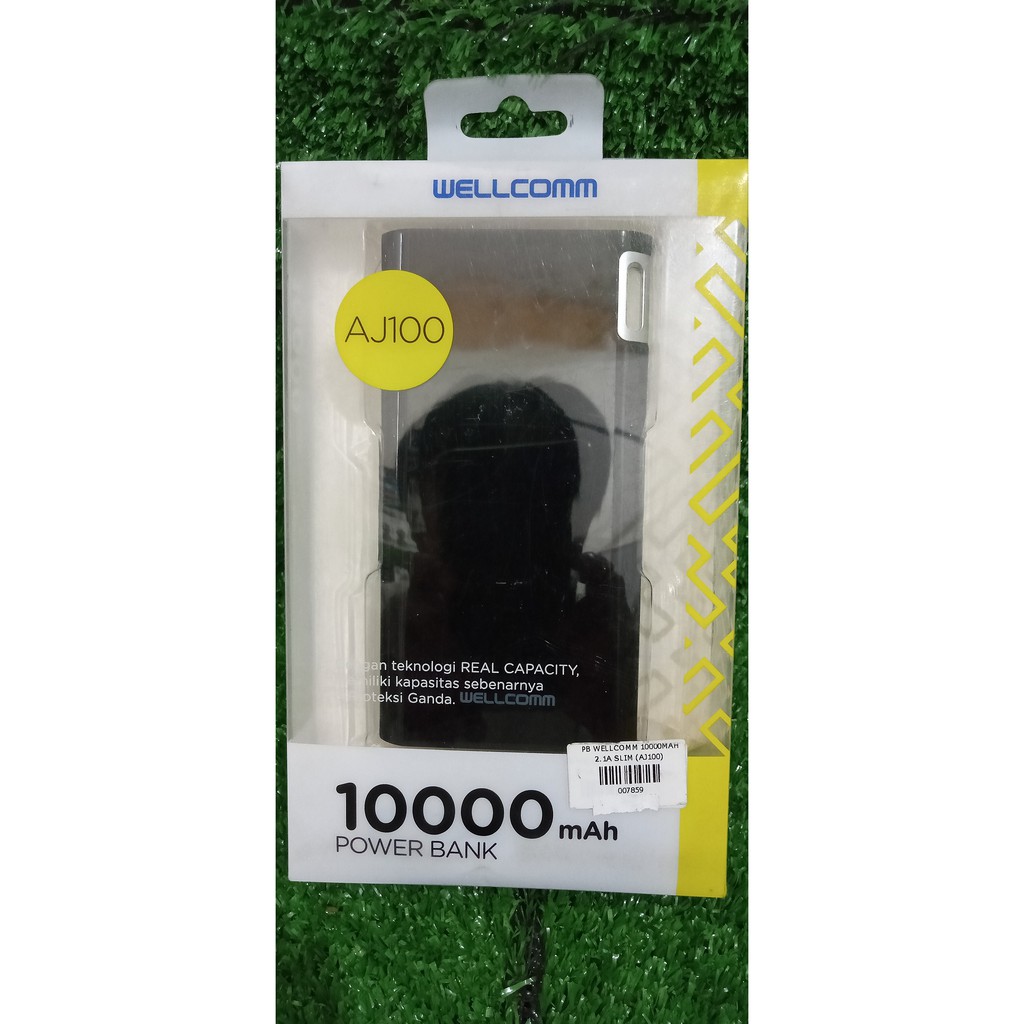 POWERBANK PB POWER BANK wellcomm 10000mAh 2,1A slim AJ100