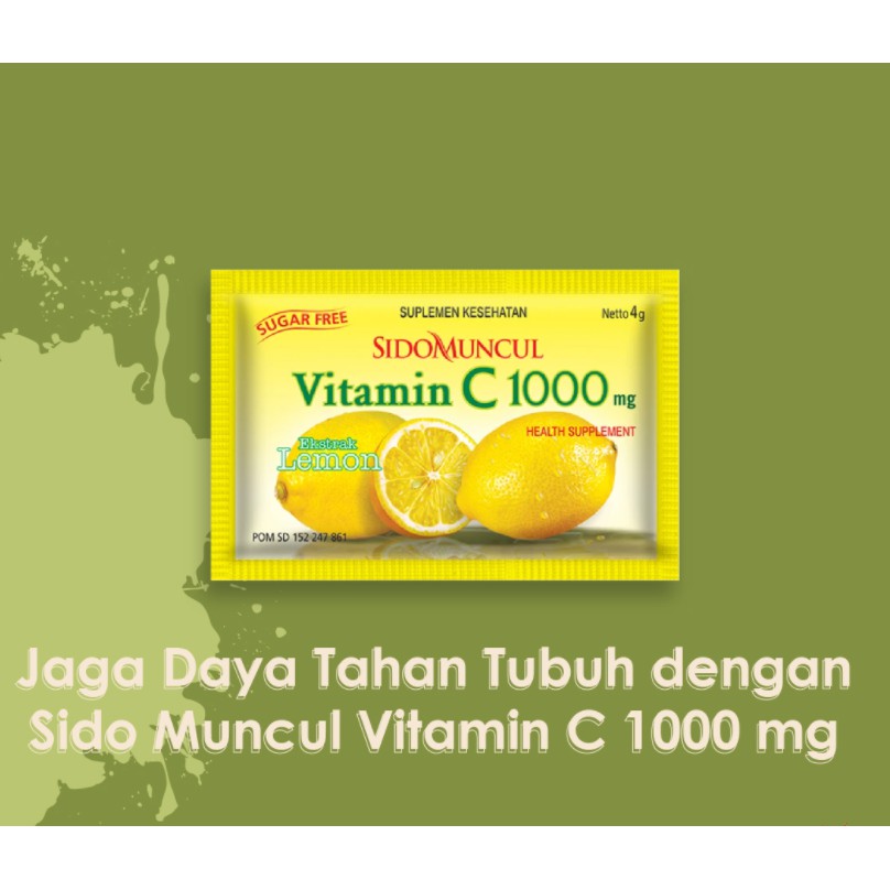 VITAMIN C 1000 MG SIDOMUNCUL 10 BOX ISI 60 SACHET SUGAR FREE