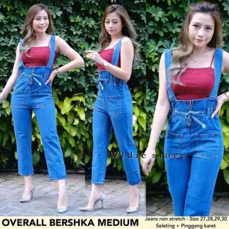 GIRLS OVERALL (007) CELANA JEANS OVERALL / OVERALL JEANS CELANA PANJANG