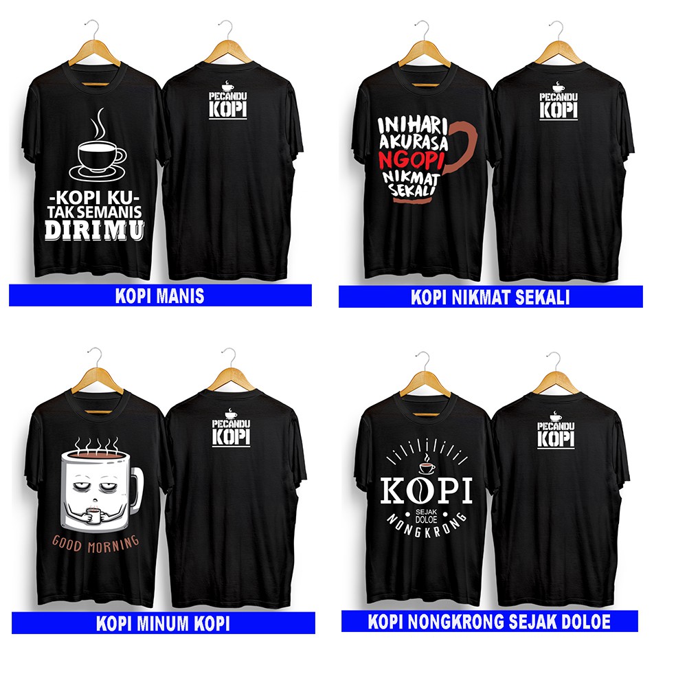 KAOS PRIA KAOS COFFE ORIGINAL DISTRO BAHAN FULL COTTON 30S BUKAN SPANDEX UNISEX KAOS FULL KAOS COWOK KOPI Kopi Fun Corner Ngopi Inspirasi